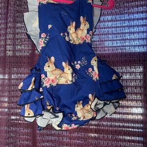 Blue Bunny Print Kids Bodysuit